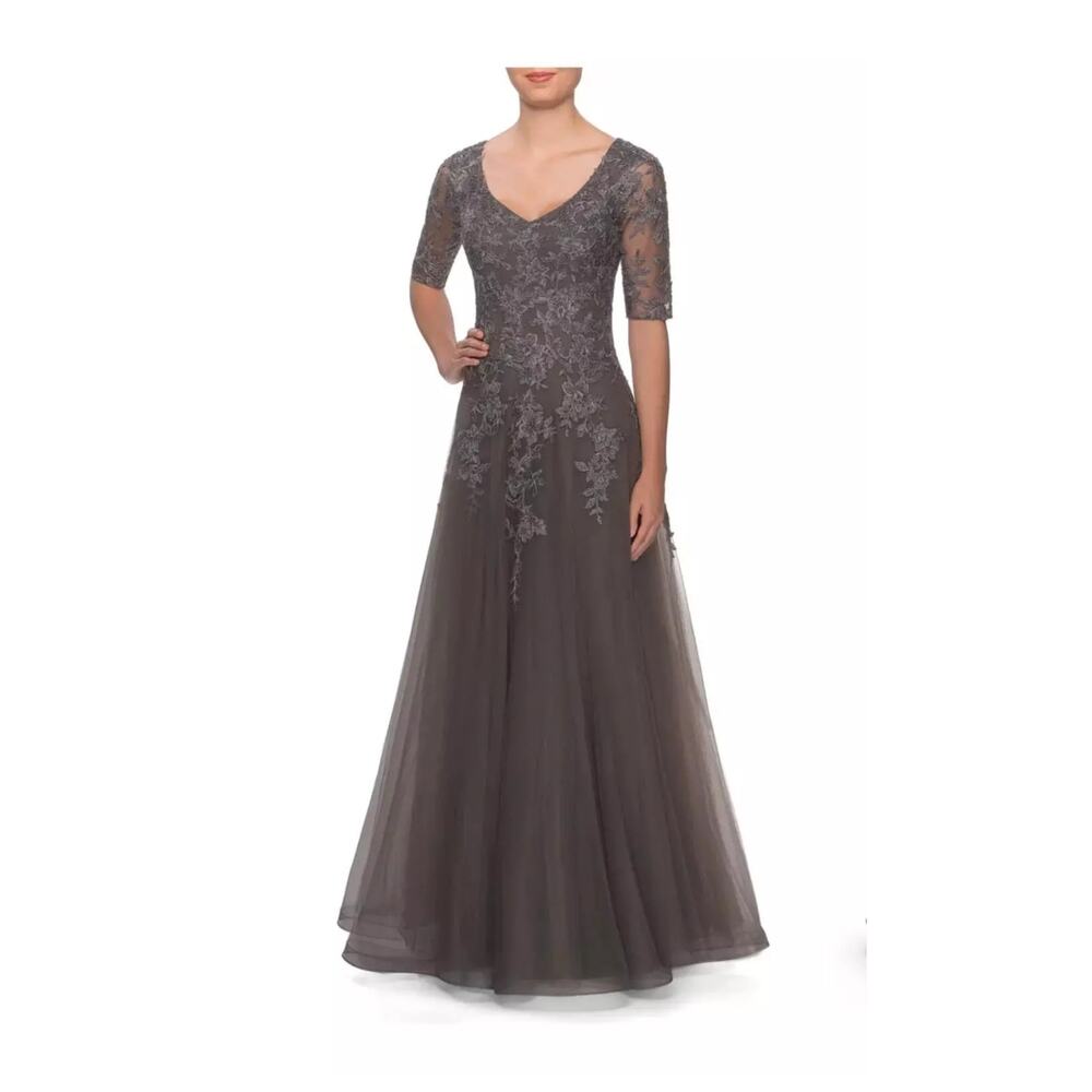 La Femme Lace & Tulle Gown Size 10